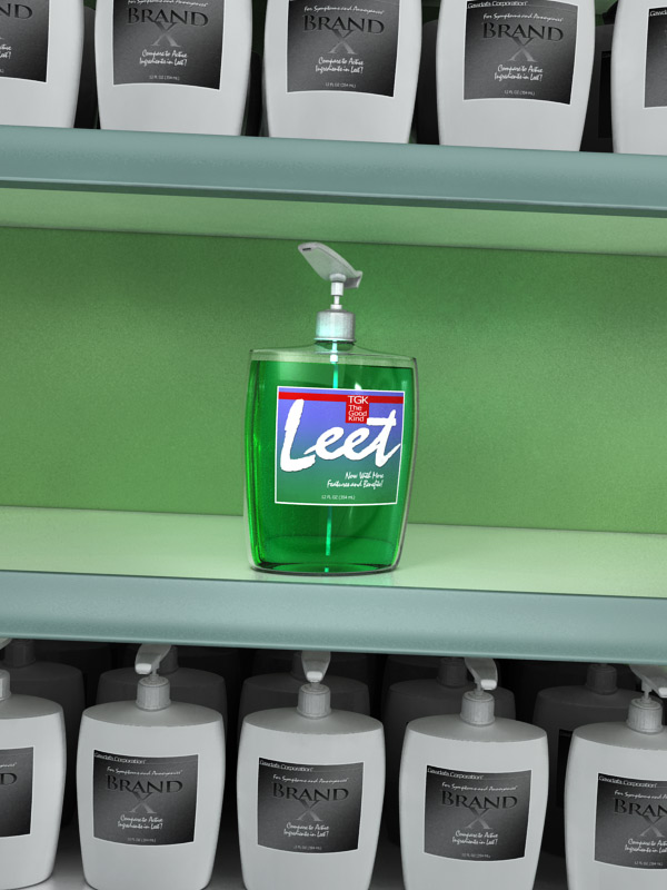Leet is better than Brand X